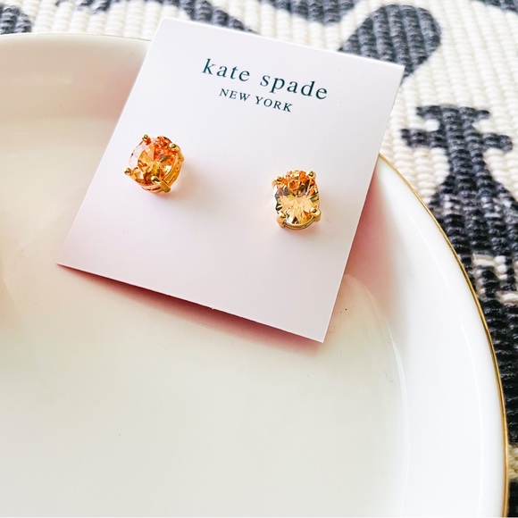 ❗️LAST ONE❗️Kate Spade Oval Crystal Earrings Orange